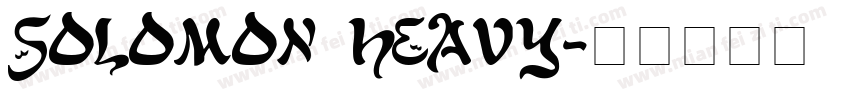 SOLOMON HEAVY字体转换
